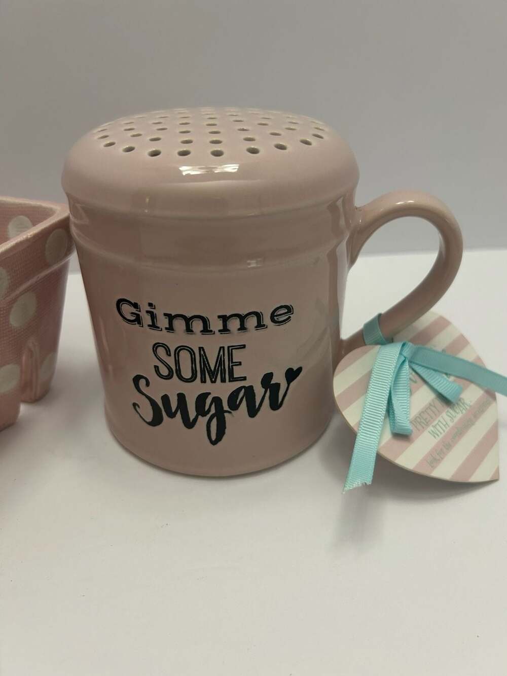 10 Strawberry Street Gimme Some Sugar Pink Ceramic Sugar Shaker